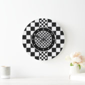 Simple textured checkerboard grote klok (Huis)