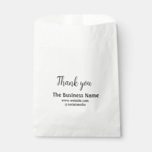 Simple thank you add business name details text bedankzakje