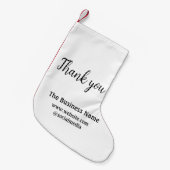 Simple thank you add business name details text kleine kerstsok (Voorkant (Hangend))