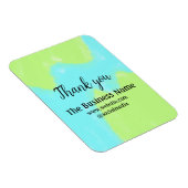Simple thank you add business name details text magneet (Rechterzijde)
