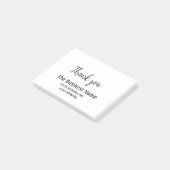 Simple thank you add business name details text post-it® notes (Schuin)