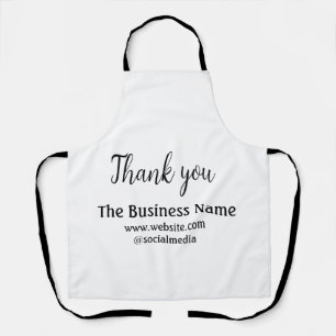 Simple thank you add business name details text schort