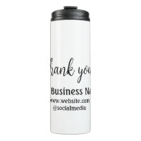 Simple thank you add business name details text