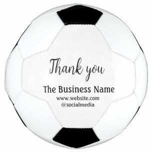 Simple thank you add business name details text voetbal