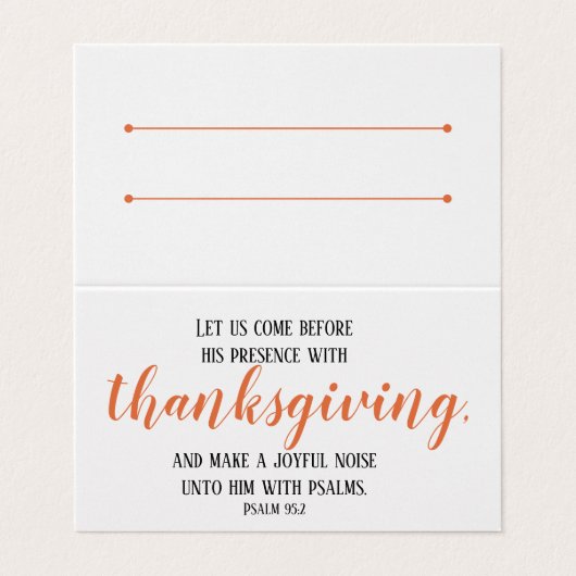 Simple Thanksgiving Diner assis Carte d'écriture (Outside Unfolded)