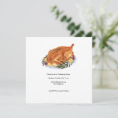 Simple Thanksgiving Turquie Diner Invitation (Debout devant)