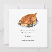 Simple Thanksgiving Turquie Diner Invitation (Devant)