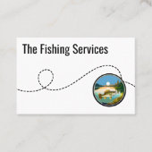 Simple thème de pêche Cartes de visite uniques (Devant)