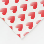 Simple Tiny Heart Pattern - White and Red Girly Fleece Deken (Hoek)