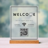 Simple Tooth Logo Welkom WIFI QR-code Acryl Bord (Neutraal)