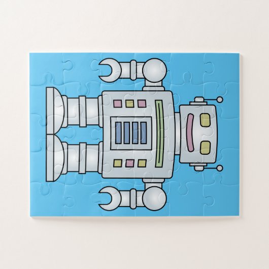 Simple toy robot puzzle for children - 30 pc legpuzzel (Horizontaal)