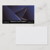 Simple Triangle Abstract Blue Classy Visitekaartje (Voorkant / Achterkant)