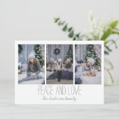 Simple trois photo carte de vacances Rustique (Debout devant)