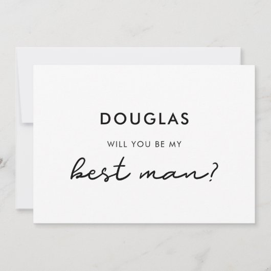 Simple Tu seras mon témoin carte (Devant)