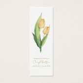 Simple Tulip Funeral Memorial Bookmark (Devant)