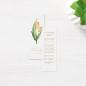 Simple Tulip Funeral Memorial Bookmark (Bureau)