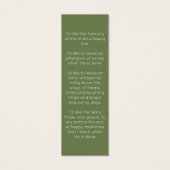 Simple Tulip Funeral Memorial Bookmark (Dos)