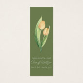 Simple Tulip Funeral Memorial Bookmark (Devant)