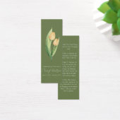 Simple Tulip Funeral Memorial Bookmark (Bureau)