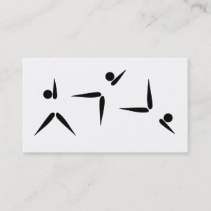 Simple Tumbler Gymnast Gymnastiek Symbool Visitekaartje