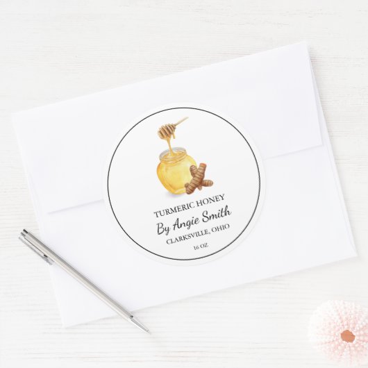 Simple Turmeric Infused Honey Label (Envelop)