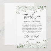 simple typographie mariage cartes de remerciements (Devant / Derrière)