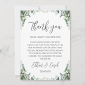 simple typographie mariage cartes de remerciements (Devant)