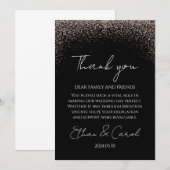 simple typographie mariage cartes de remerciements (Devant / Derrière)