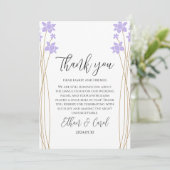 simple typographie mariage cartes de remerciements (Debout devant)