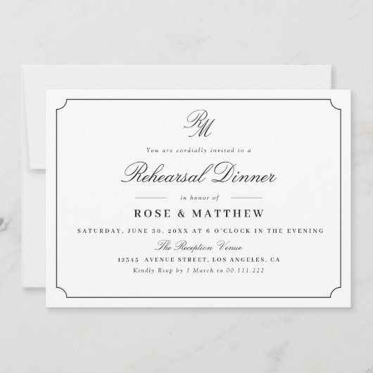 simple typographie mariage invitation (Devant)