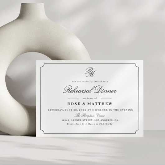 simple typographie mariage invitation