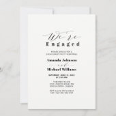 Simple Typographie Moderne Invitation de Fiançaill (Devant)
