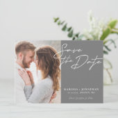Simple typographie moderne Photo Save The Date (Debout devant)