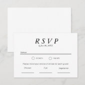 Simple typographie noir et blanc pour réponse de m (Devant / Derrière)