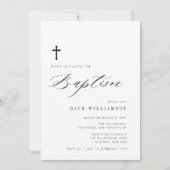 simple typographie script baptême invitation (Devant)