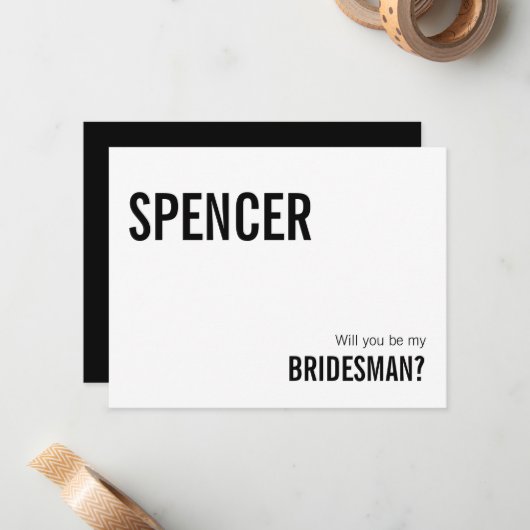 Simple Typographie Soyez ma carte de proposition B (Devant/Arrière en situation)