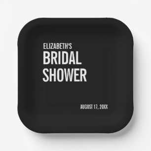 Simple Typography Vrijgezellenfeest Paper Borden Papieren Bordje