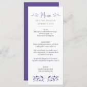 Simple Ultra Violet Menu Cards (Devant / Derrière)