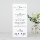 Simple Ultra Violet Menu Cards (Debout devant)