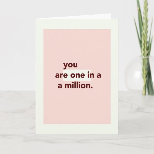 Simple Une Carte Sur Un Million (Devant)