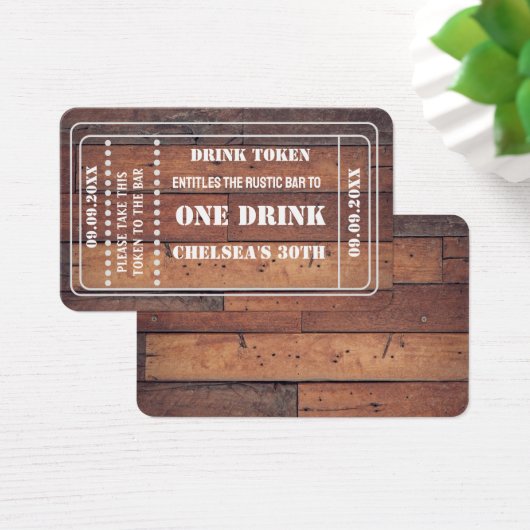 Simple unique Événements Rustiques Billet de bon d (Bureau)
