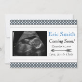 Simple Unisex Ultrasound Baby Faire-part (Devant)