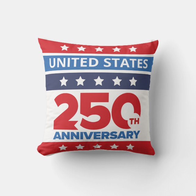 Simple United States 250th Anniversary Kussen (Voorkant)