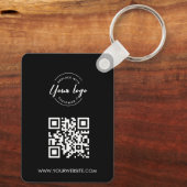 Simple Uw Logo QR-code komt hier Gewoon Sleutelhanger (Achterkant)