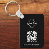 Simple Uw Logo QR-code komt hier Gewoon Sleutelhanger (Voorkant)