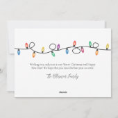 Simple Vacances Lumières Joyeux Carte de Noël (Dos)