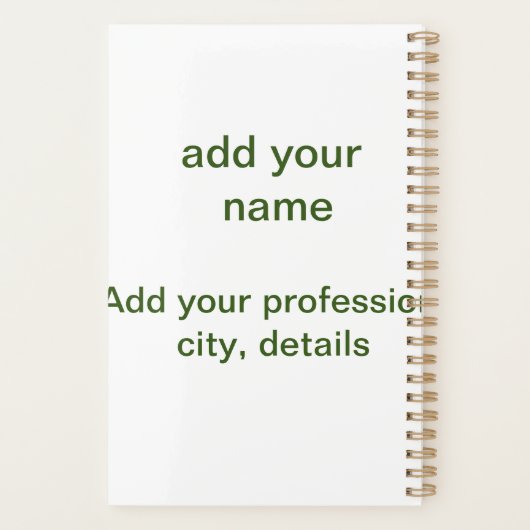 Simple vert minimal ajouter votre nom de texte pho (Dos)