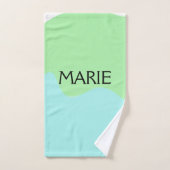 SIMPLE VERT MINIMAL AJOUTER VOTRE NOM TEXTE CADEAU (Serviette à main)