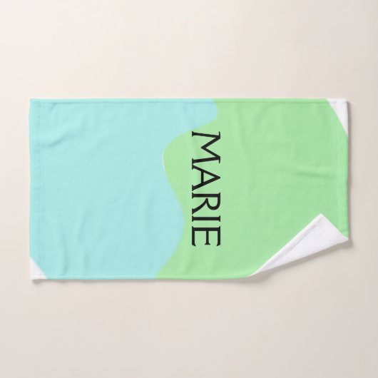 SIMPLE VERT MINIMAL AJOUTER VOTRE NOM TEXTE CADEAU (Serviette à main)