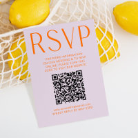 Simple violet et brillant orange RSVP en ligne cod
